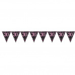 Vlaggenlijn, Slinger Sparkling Pink 30 / 4mtr