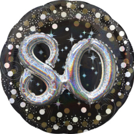 Holographic “Sparkling Birthday 80”