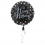 folieballon happy birthday 43 cm (wordt leeg geleverd)