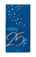 Servetten Happy 25th elegant true blue