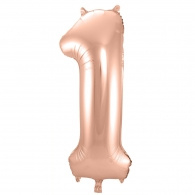 Cijfer 1 Rose-Goud 86cm