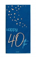 Servetten Happy 40th elegant true blue