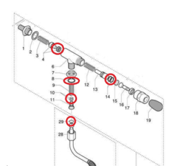 Revisieset push kraan ECM Profi V1