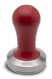 Lelit tamper ø58,55mm RVS met rood handvat