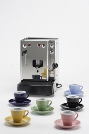 Clubhouse espresso kop/schotel gekleurd "Jolly Caffè" (set van 6)