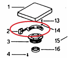 Afstelhendel molen Quick Mill 835