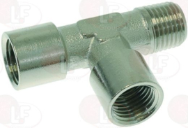 Connector T 1/4M x 2x 1/4F