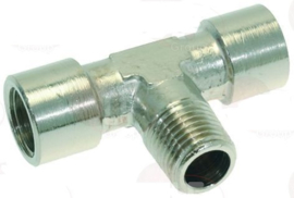 Connector T 1/4M x 2x 1/4F