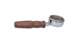 Naked filterholder FAEMA E61 with walnut handle