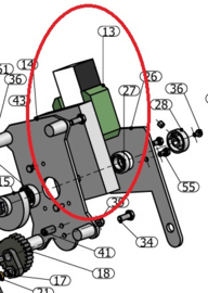 Motor incl tandwielkast Quick Mill 5000 serie