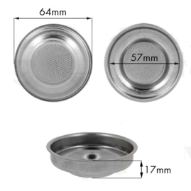 EDESIA ESPRESS - Portafilter vervangingshouder - voor LELIT 57mm espressoapparaten - 2 spuiten, 14 g houder EDESIA ESPRESS - Portafilter vervangingshouder - voor LELIT 57mm espressoapparaten - 2 spuiten, 14 g houder