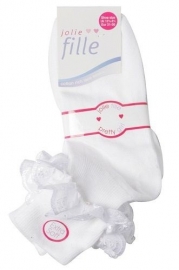 Jolie Fille superzachte baby sokjes met katoenen kant