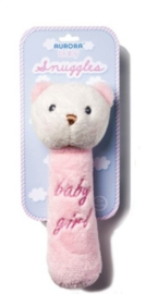 Aurora teddy rammelaar Snuggles - roze