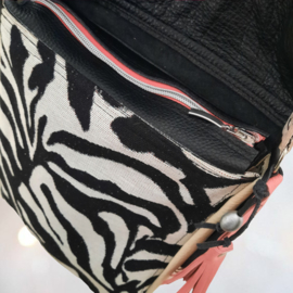 Ibiza style tas Audrey zebra