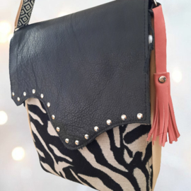 Ibiza style tas Audrey zebra