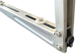 Rvs muurkonzole 1,5mm met traverse 640x400x780 mm