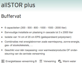 Vaillant AllStor Plus VPS 800/3-5 voor energiestockage