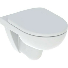 Toilet Geberit Selnova hangtoilet PACK Rimfree (hangtoilet + zitting met Softclose/Quick Release) zonder spoelrand - wit - diepspoel - bevestiging bovenaan