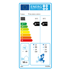 Lucht/water warmtepomp 10 kW Vaillant AroTherm Plus Upgrade VWL 105/8.1 A S2 - 230V