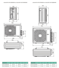 Airco voor 3 Binnen-units 7 kW - Vaillant ClimaVair