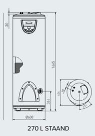 Warmtepompboiler 270L Ariston Nuos Split Inverter Wifi 270 FS