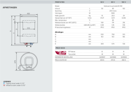 Elektrische Boiler 95L Ariston Pro 1 Eco
