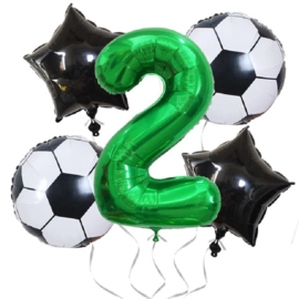 Voetbal  Ballonnen Set Cijfer 2