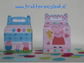 Peppa Pig  Traktatie Tasje blauw met  Bellenblaas