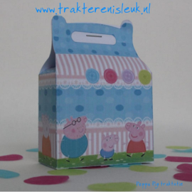 Peppa Pig  Traktatie Tasje blauw