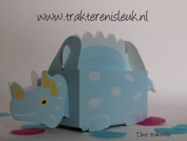 Dino Traktatie blauw met of zonder bellenblaas