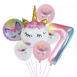 Unicorn  Ballonnen Set  7  jaar