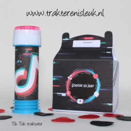 Tik Tok Traktatie Tasje met Bellenblaas