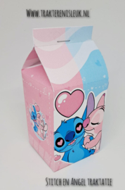 Stitch en  Angel melkpakje Traktatie