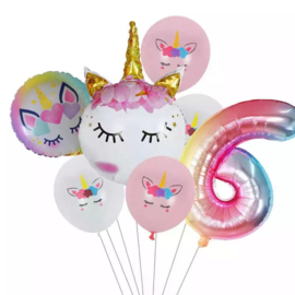 Unicorn Ballonnen Set 6 jaar