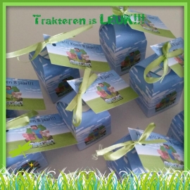 Minecraft Traktatie Doosje Blauw