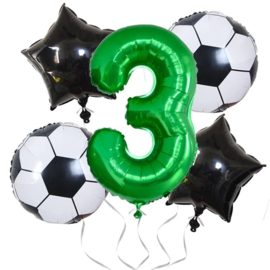 Voetbal  Ballonnen Set Cijfer  3