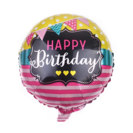Happy Birthday Folie Ballon Motief 3