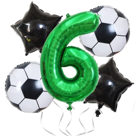 Voetbal Ballonnen Set Cijfer  6