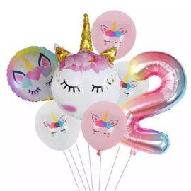 Unicorn Ballonnen  Set  2 jaar
