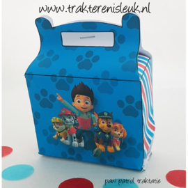 Paw Patrol Traktatie  Tasje blauw