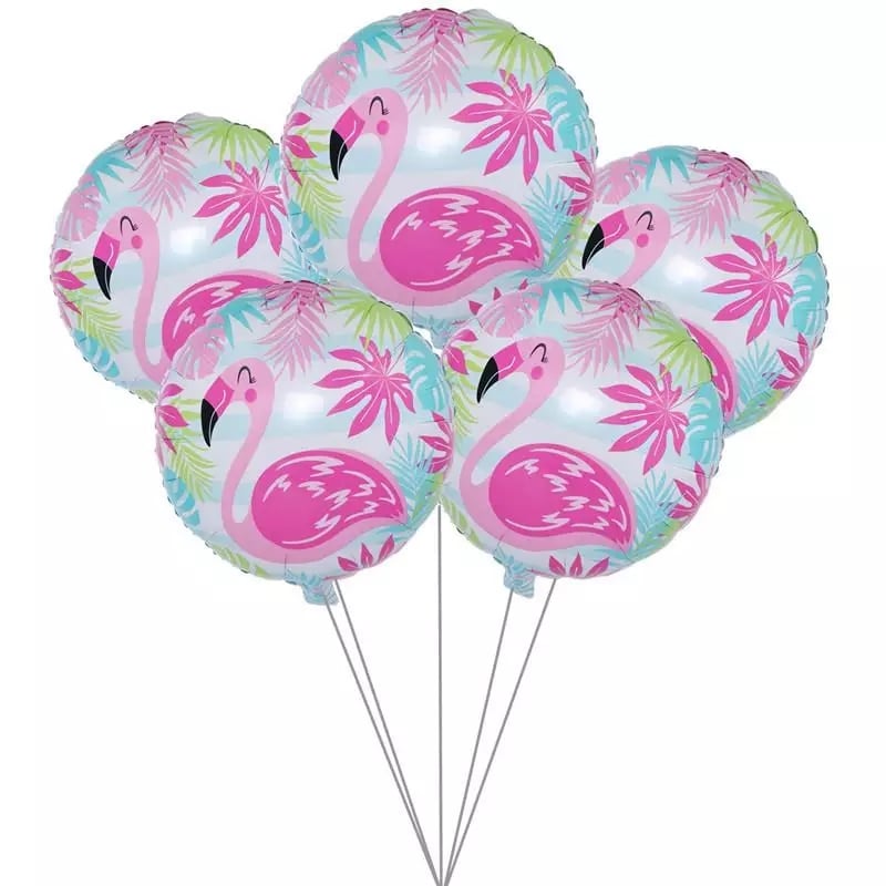 Flamingo Folie ballon rond