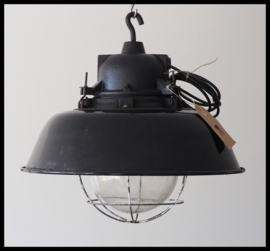 VERKOCHT! Stoere kooilamp, zwart! superstoere lamp, TOPSTUK!