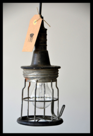 Stoere oude looplamp, stoere garagelamp. (meerdere beschikbaar)