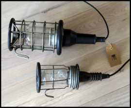 Oude looplamp XXL, stoere garagelamp. (meerdere beschikbaar)