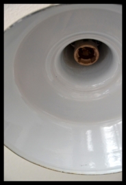 Industriële emaille lamp, Italie VERKOCHT!
