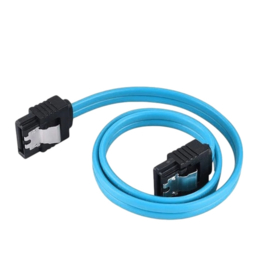 SATA3 kabel 50cm 180/180 met clip Blauw