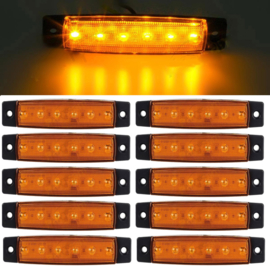 10 stuks LED contourverlichting 12v / 24v Oranje
