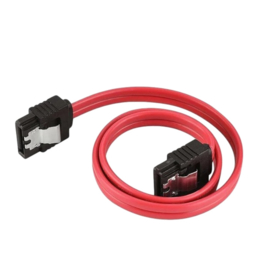 SATA3 kabel 50cm 180/180 met clip Rood