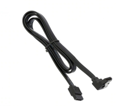 SATA 3 kabel 180/90 50cm Zwart met Clip