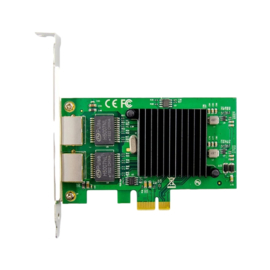 2 poorts netwerkkaart 1Gb/s LAN PCIe Intel 82576EB chip